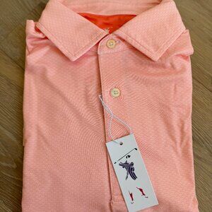Fairway & Greene Orange Stripe Golf Polo